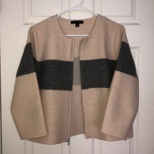 Ann Taylor Zip-up wool blazer